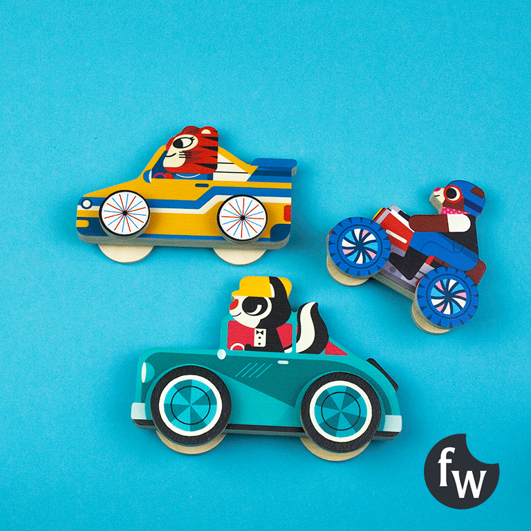 Djeco, Drewniana układanka klipsy