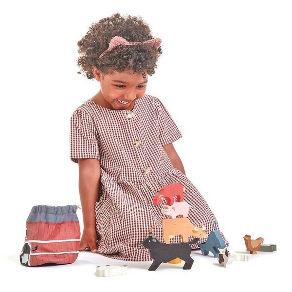 Tender Leaf Toys Figurki Zwierzęta Zagrodowe Drewniane 1+