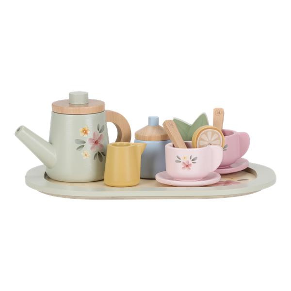 Little Dutch – Drewniany zestaw do herbaty Tea Set FSC – zestaw do zabawy w dom 2+