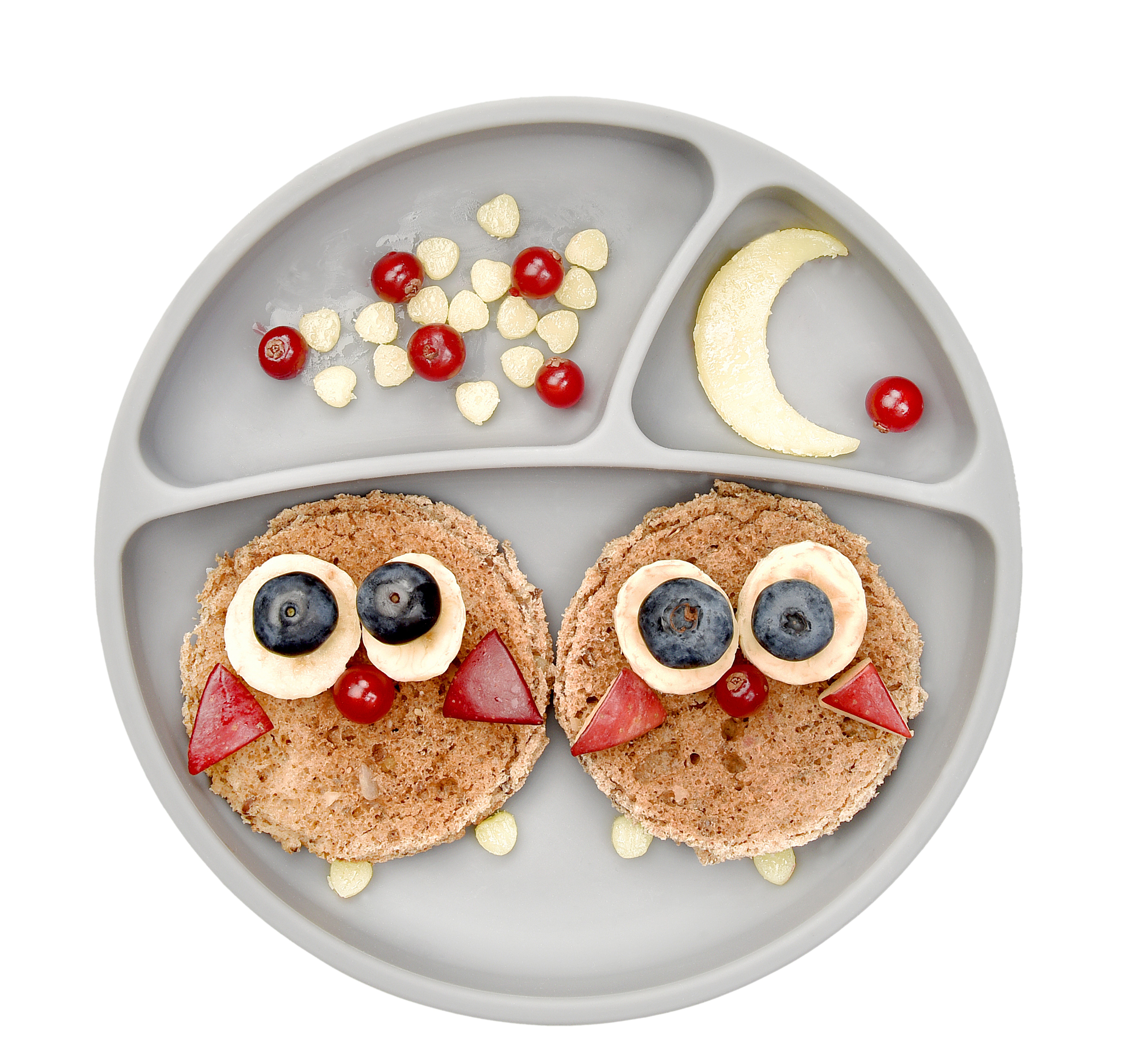 Minikoioi Talerzyk Silikonowy z Przyssawką Szary 6m+