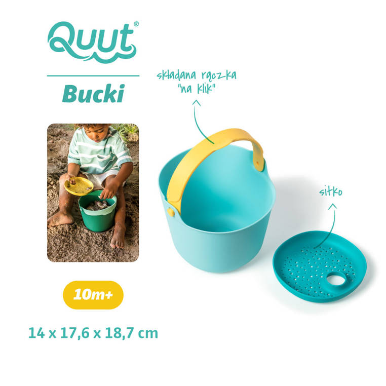Quut Wiaderko z sitkiem Bucki Lagoon + Banana Blue 10m+