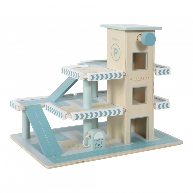 Little Dutch Drewniany Garaż Pastelowy 3+