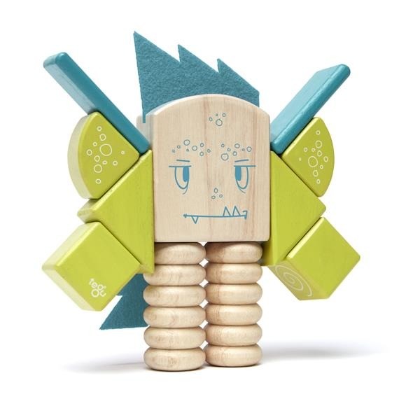 Tegu Drewniane Klocki Magnetyczne STICKY MONSTERS Zip Zap 1+