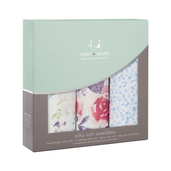 Aden & Anais Otulacz bambusowy Watercolour Garden 3 szt. 0+