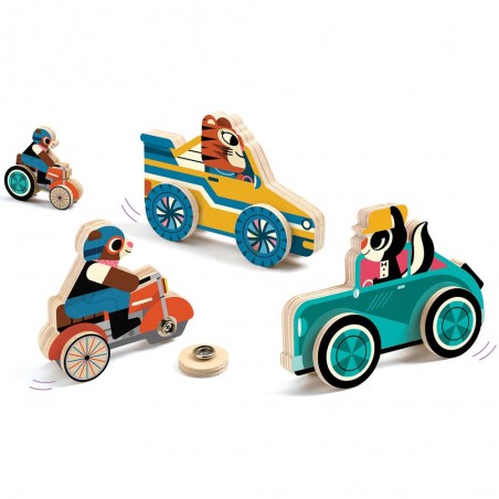 Djeco Drewniana Układanka Klipsy Edukacyjna 3+