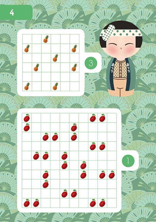 Japońskie łamigłówki 1 - ćwiczą koncentrację 6+ | Adamada