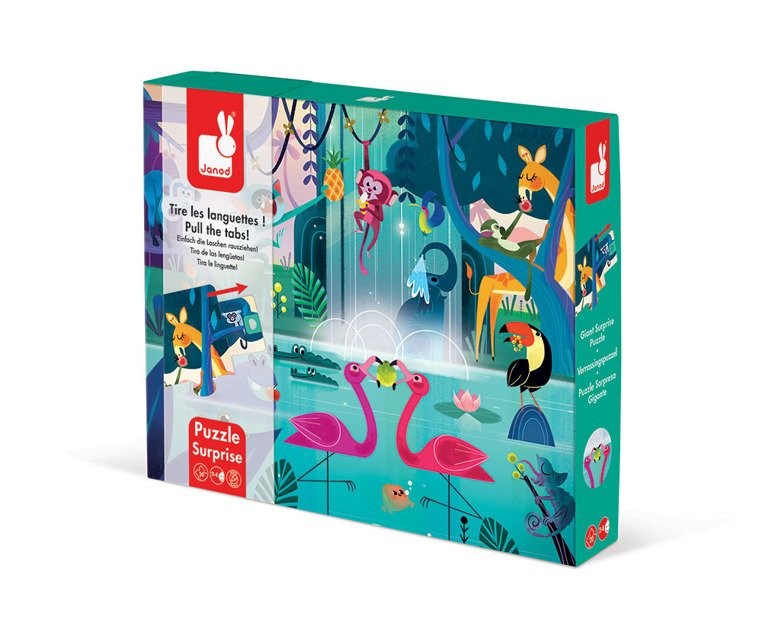 Janod Puzzle Uczta w Dżungli 20el Niespodzianka 2+