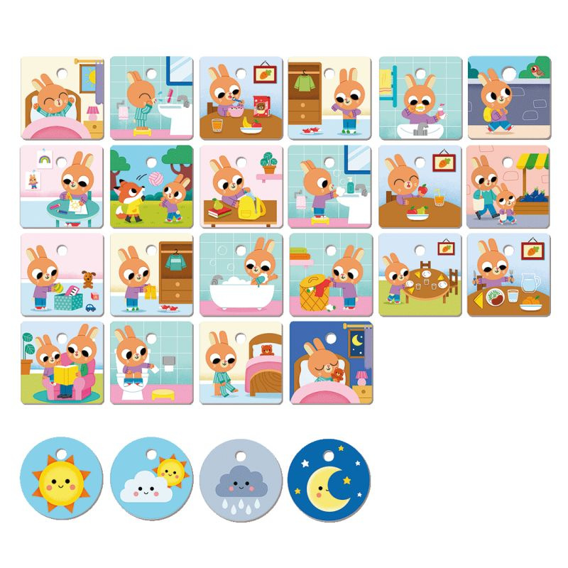 Goula Drewniana Tablica Rutyny Routines House 2+