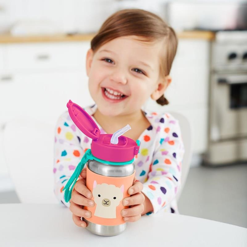Skip Hop Bidon Stalowy Lama Zoo 350ml 1+