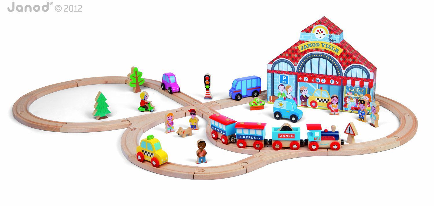 Janod Miasteczko z Torami Story Box 3+ Edukacja