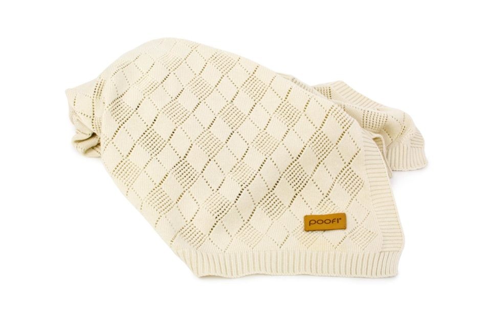 Poofi Kocyk ażurowy waniliowy 75x90 cm