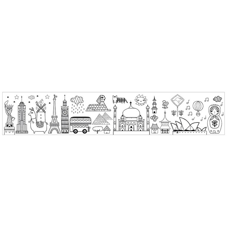 Mudpuppy Kolorowanka w rolce Dookoła Świata 76cm 3+