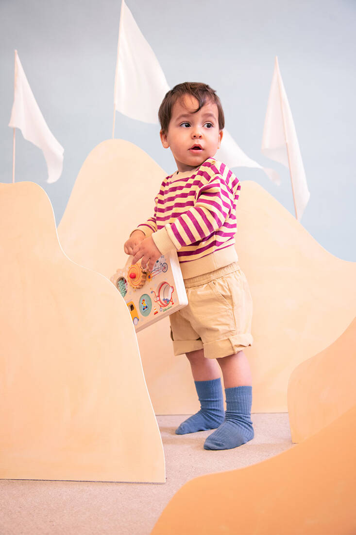 Lilliputiens, Drewniana tablica manipulacyjna walizka Pojazdy