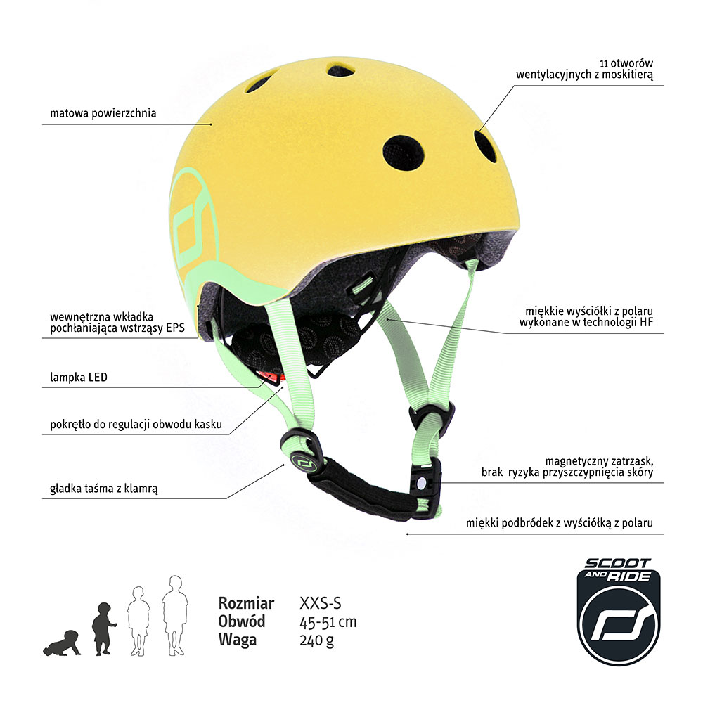 Scoot & Ride Kask XXS-S Lemon 1-5 lat