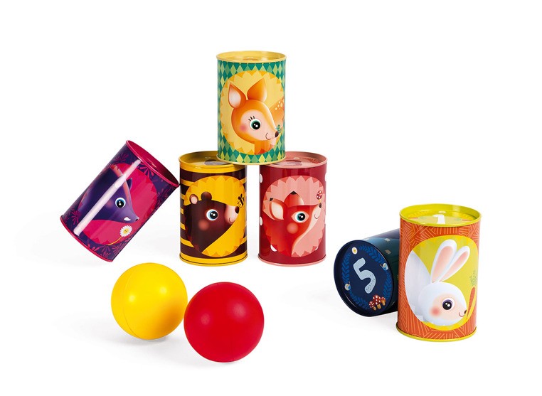 Janod Gra Zbijanie Puszek Las 3+