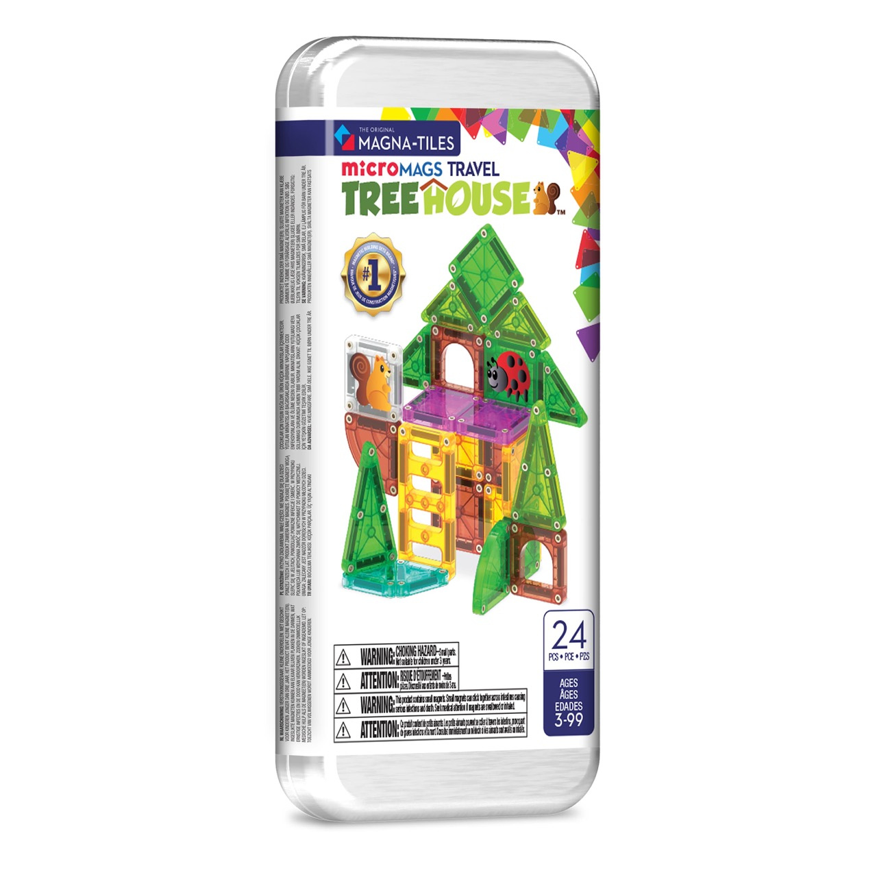 MAGNA-TILES Klocki Magnetyczne microMAGS Treehouse 24el 3+