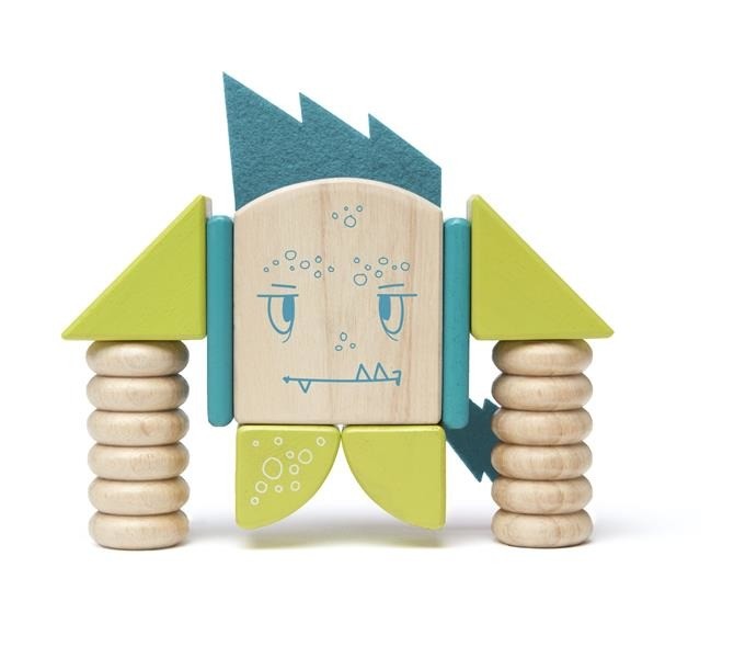 Tegu Drewniane Klocki Magnetyczne STICKY MONSTERS Zip Zap 1+
