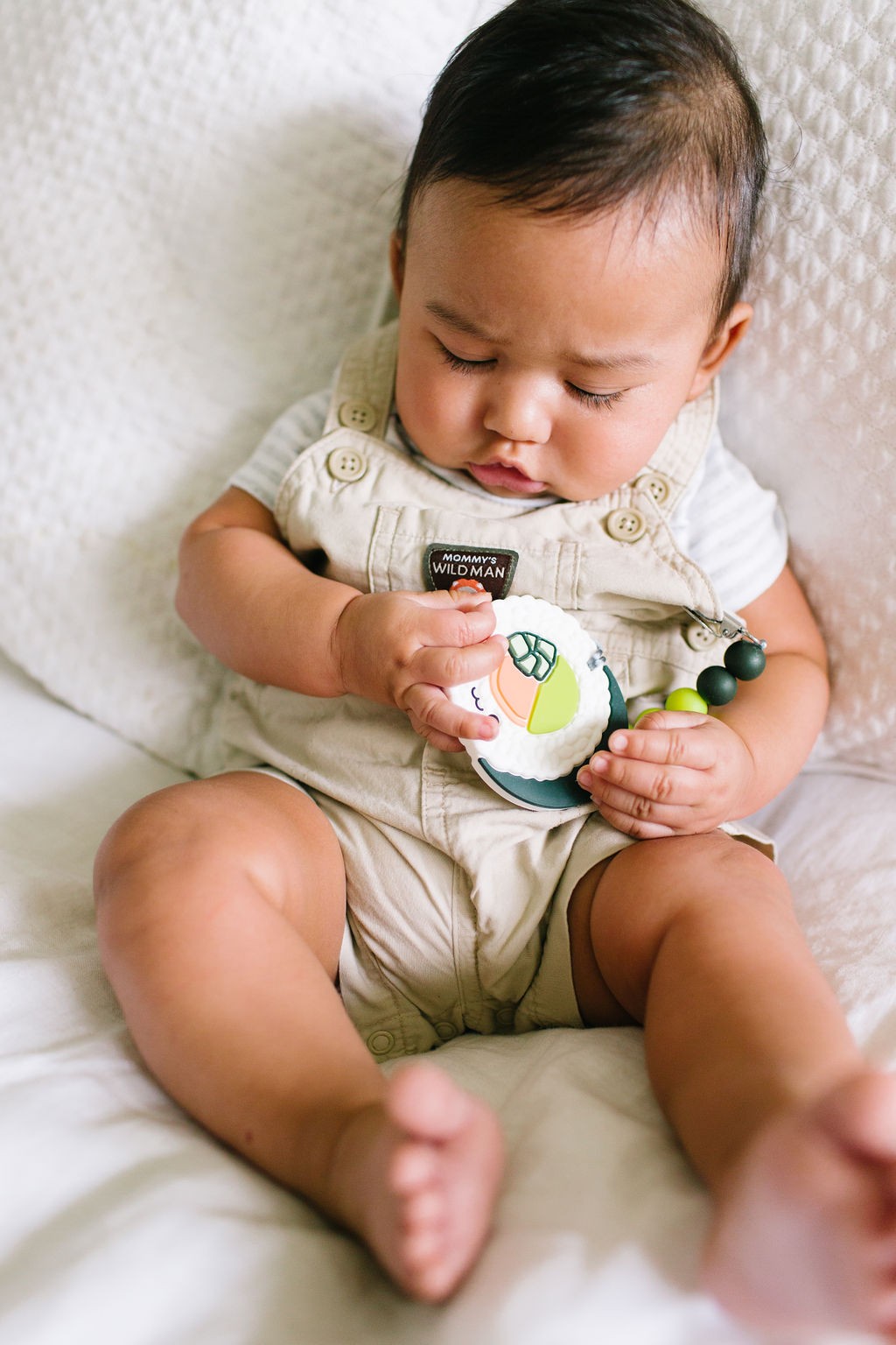 LouLou Lollipop, gryzak silikonowy z zawieszką Sushi Roll