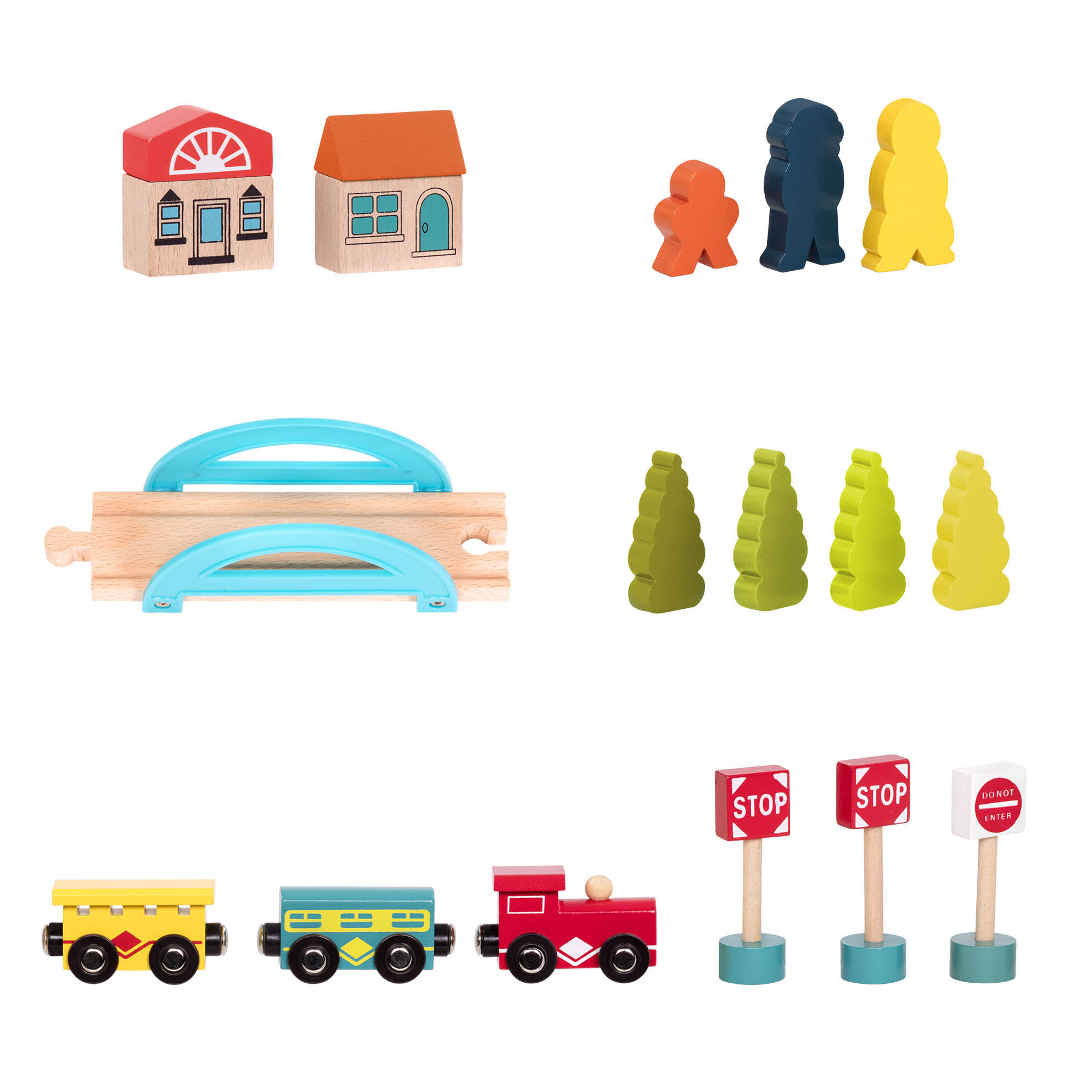 Btoys Górska Kolejka z Drewnianymi Torami 47el 3+