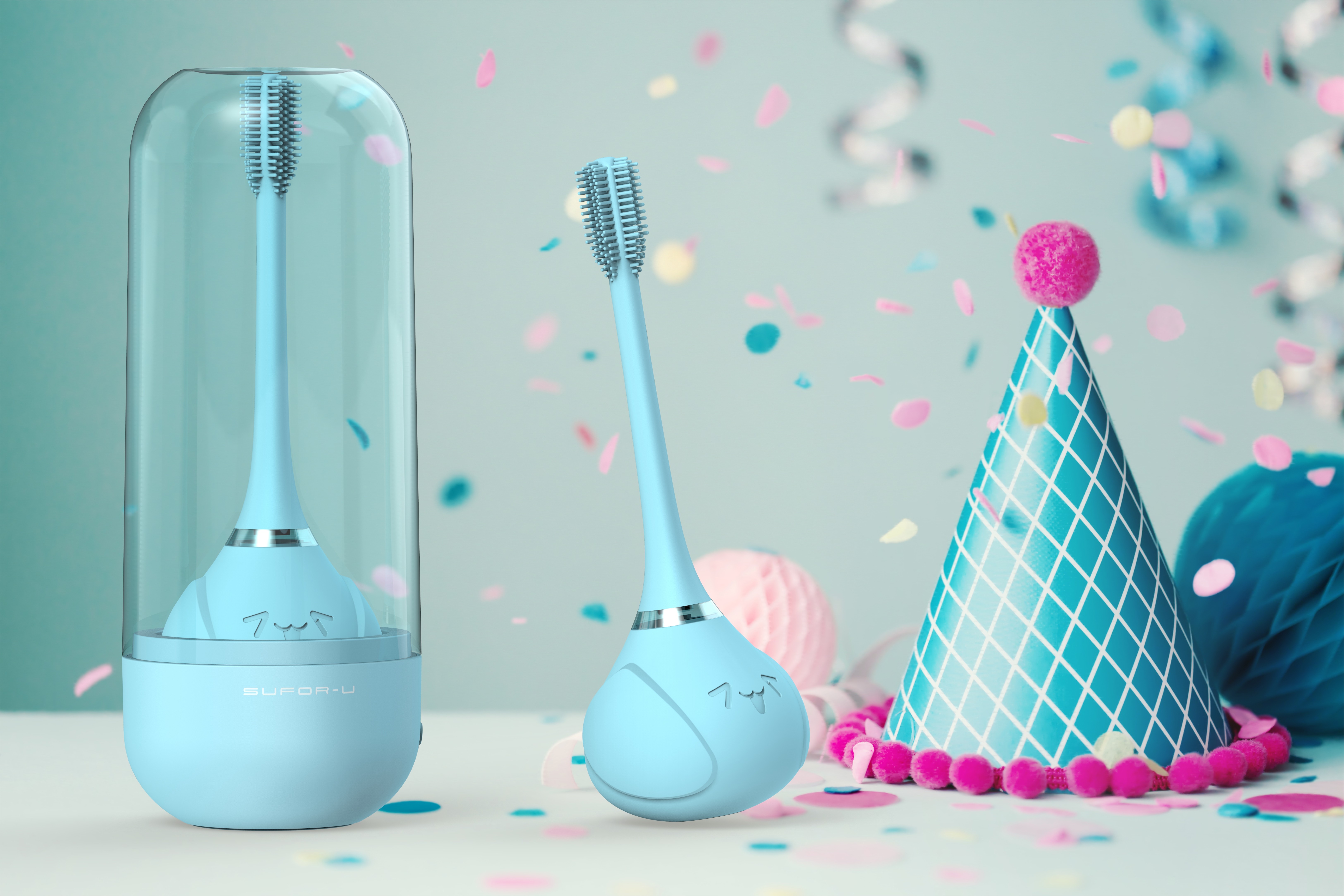 InnoGio Soniczna Szczoteczka 360° Niebieska 2-8 lat