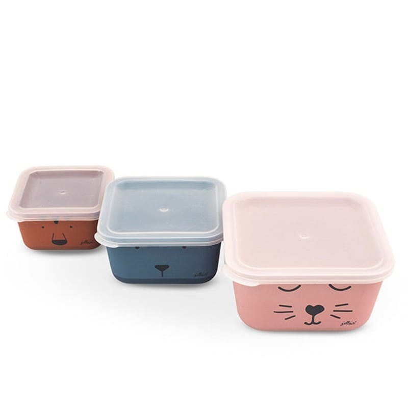 Jollein 3 EKO Lunchboxy Animal Club Bambus 3+