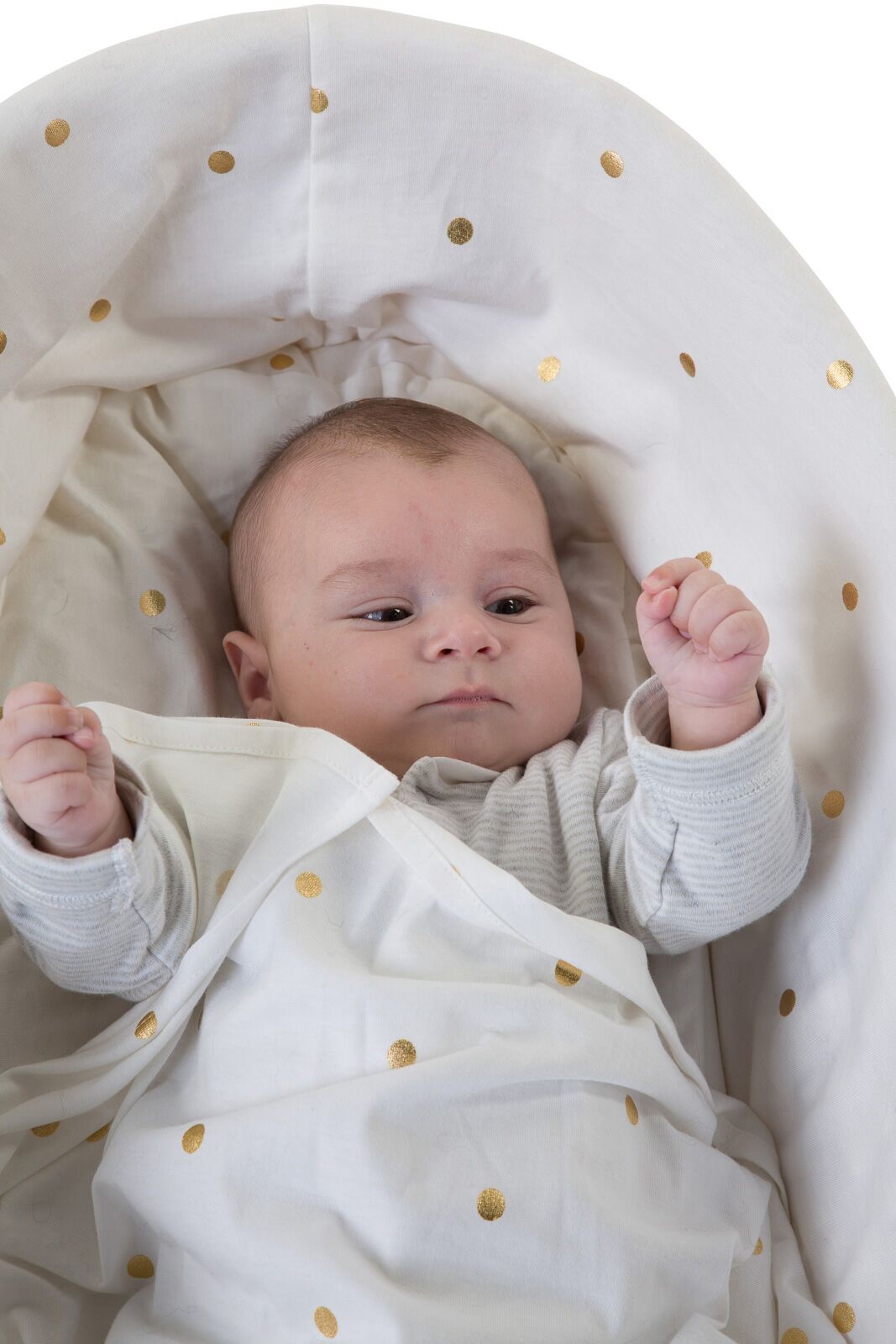 Childhome Pokrowiec do kosza Mojżesza Jersey Gold Dots