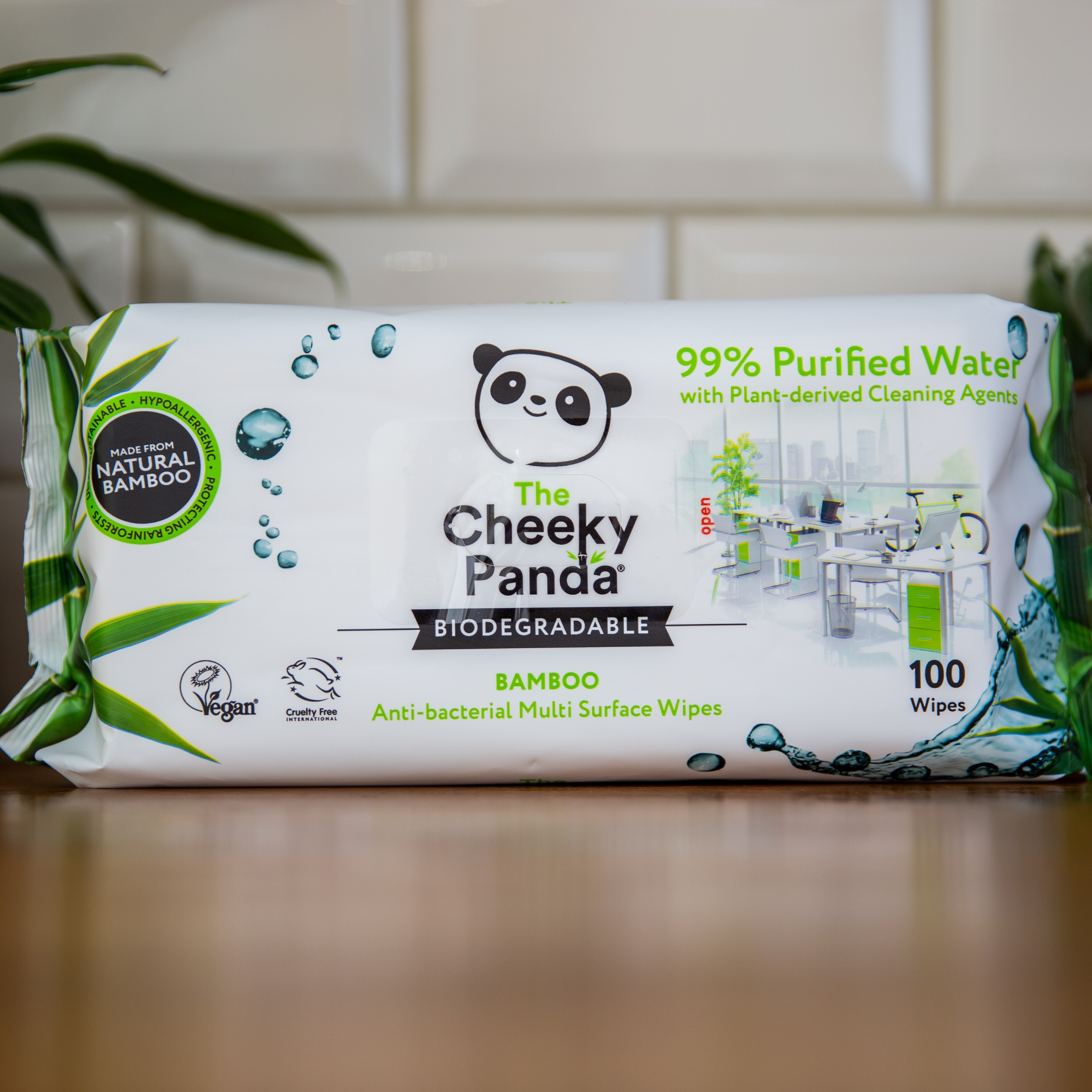 Cheeky Panda Chusteczki Antybakteryjne Bambusowe 100 szt.