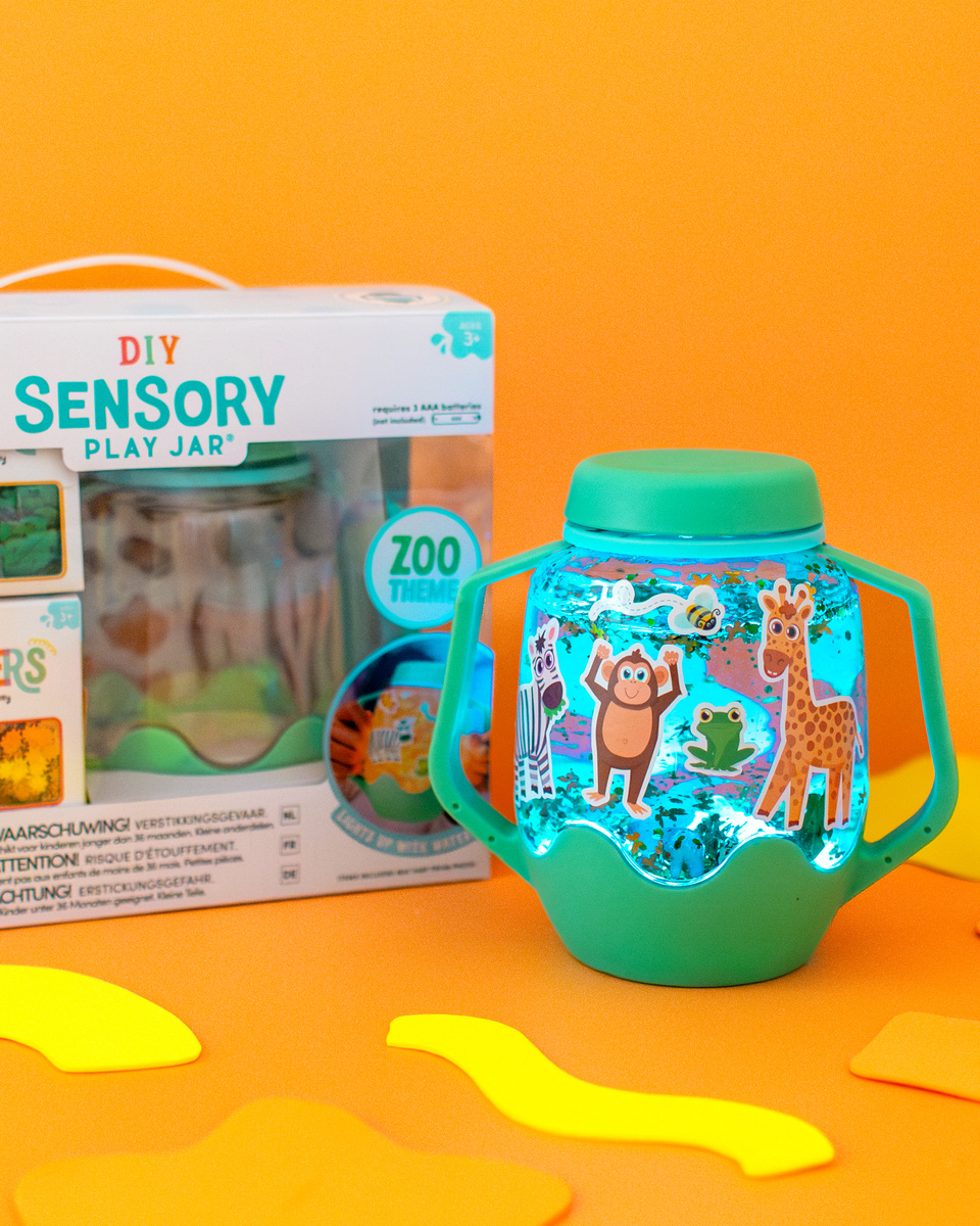 Glo Pals Zestaw Sensoryczny DIY Sensory Jar Zoo 3+ + naklejki gratis