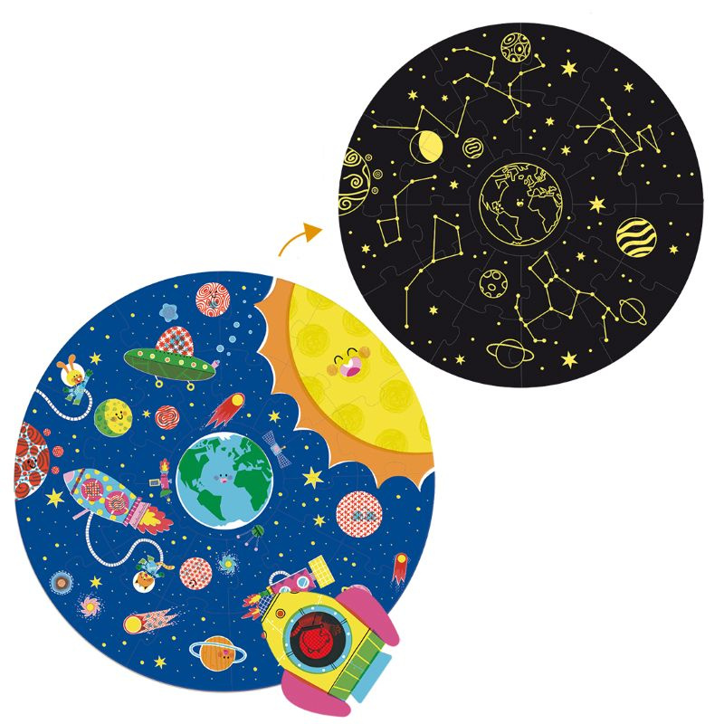 Goula Puzzle XXL Kosmos Świecące w Ciemności 3+