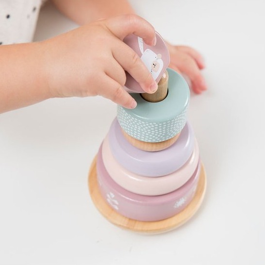 Little Dutch Piramida Róż Drewniana 6el 1+