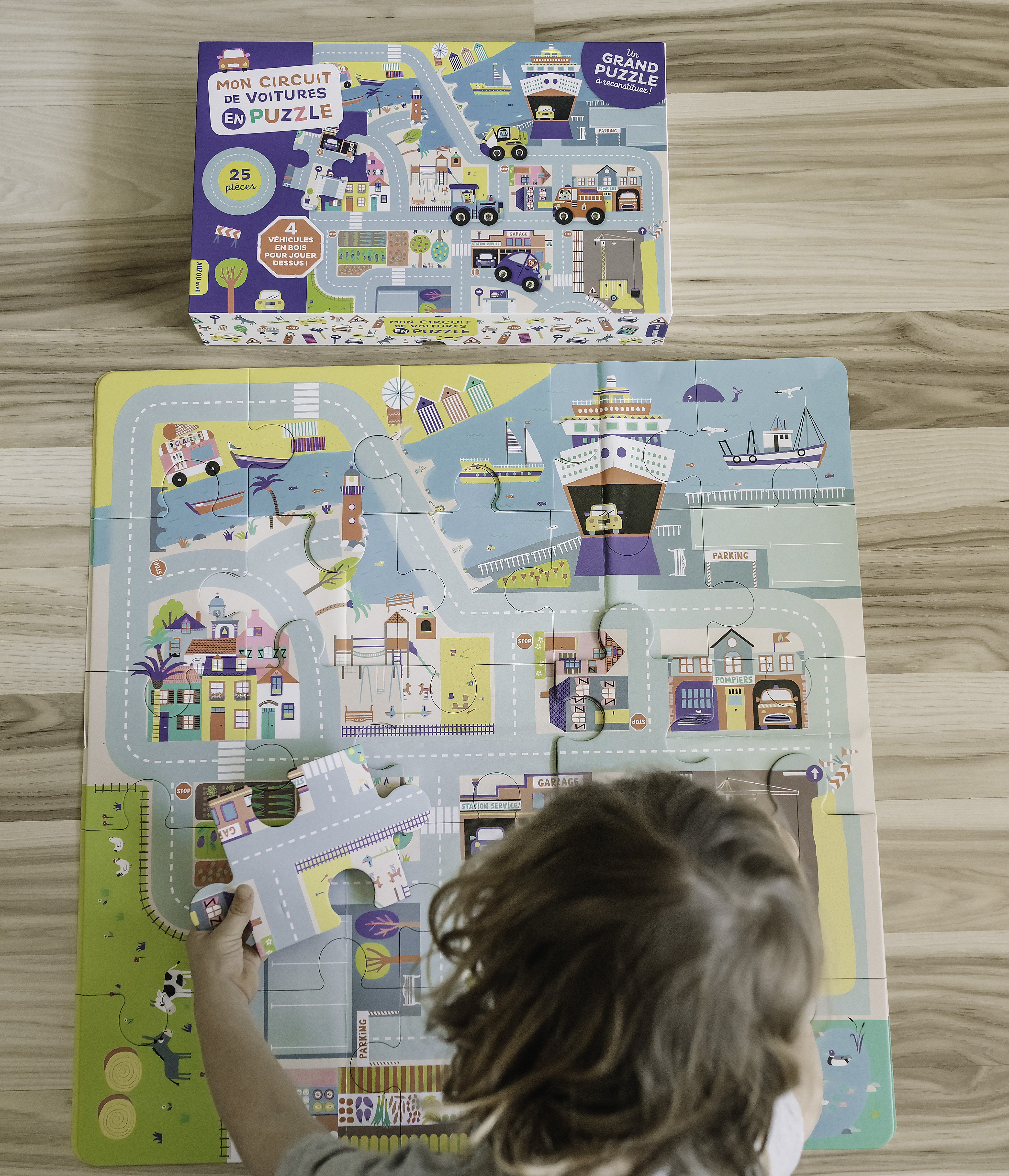 Auzou Puzzle Duże Miasto z Autkami 3+