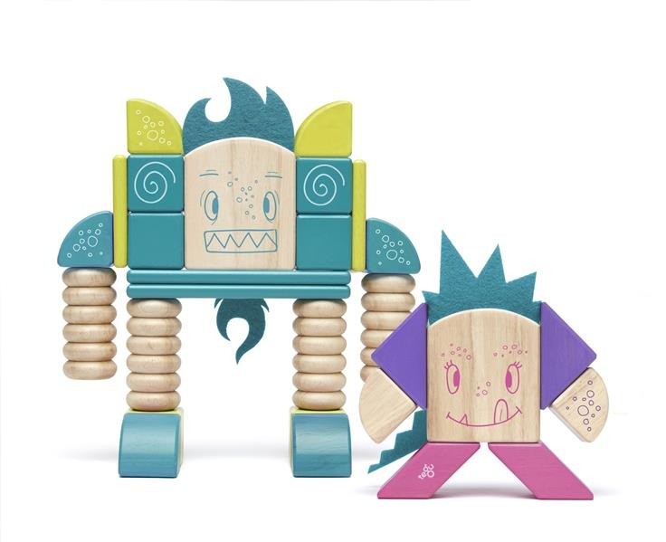 Tegu Klocki Magnetyczne STICKY MONSTERS Beans & Tumtum 1+