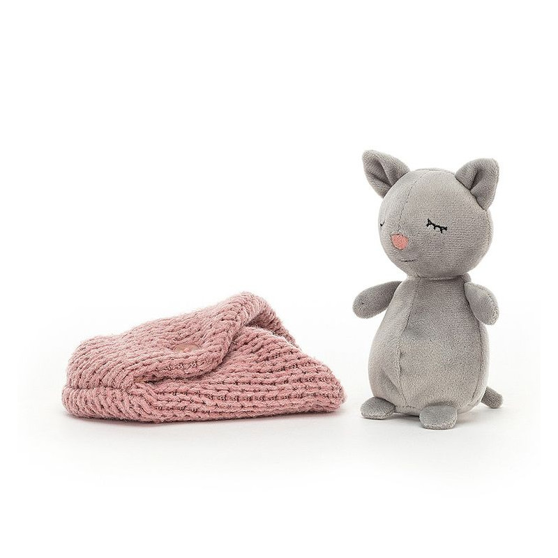 Jellycat Kotek śpiący 18cm Pluszowa Przytulanka 0+