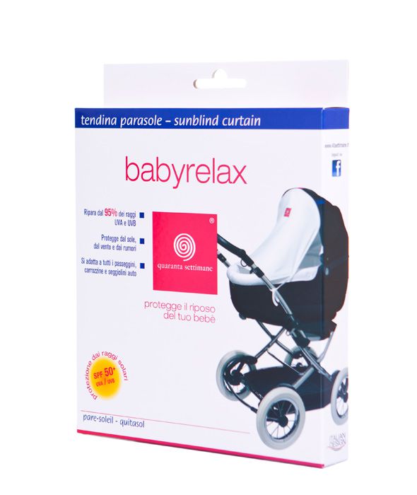 Osłona przeciwsłoneczna do wózka biała