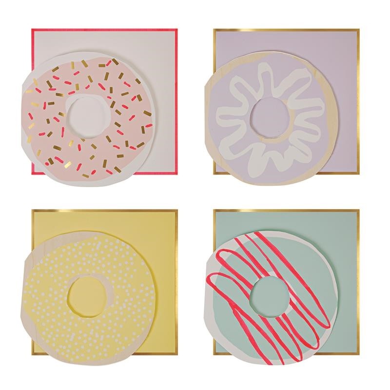 Meri Meri Zestaw kartek ozdobnych Donat 12 szt.