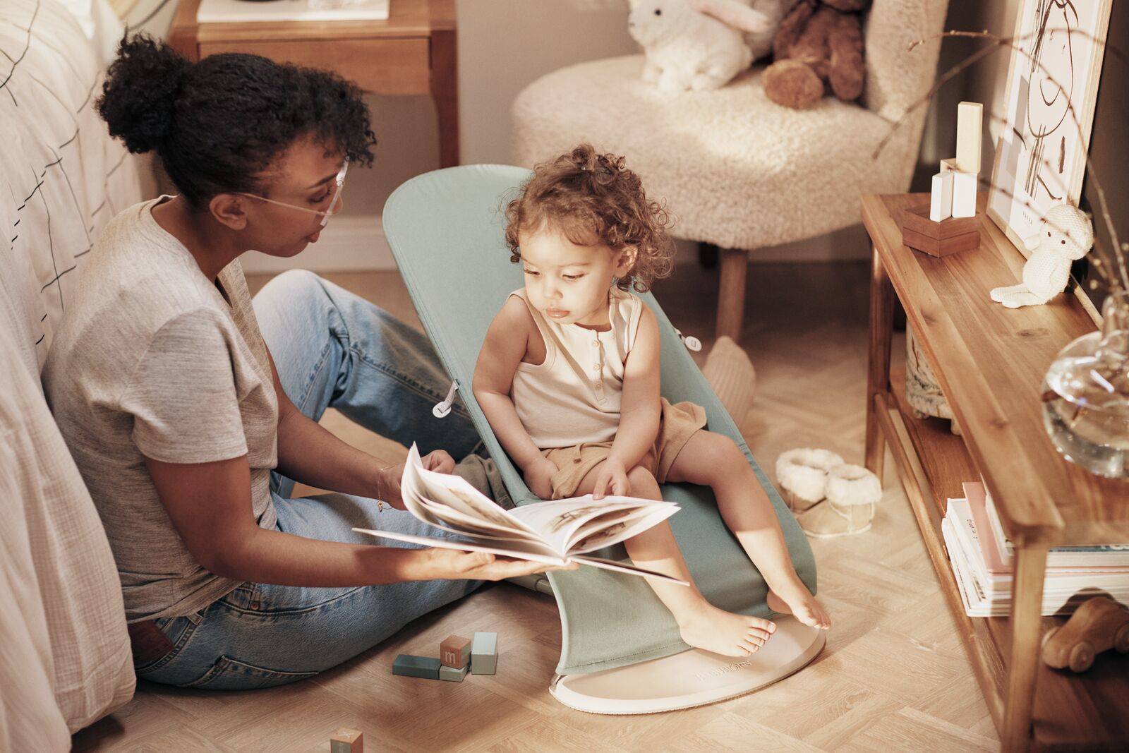 Babybjorn Leżaczek Balance Soft Bawełna Jasnoszary 0+