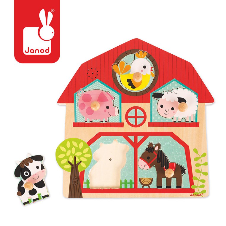 Janod, puzzle muzyczne Mieszkańcy farmy,