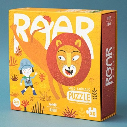 Londji, Puzzle dla dzieci Roar - dzikie zwierzęta, 36 el.