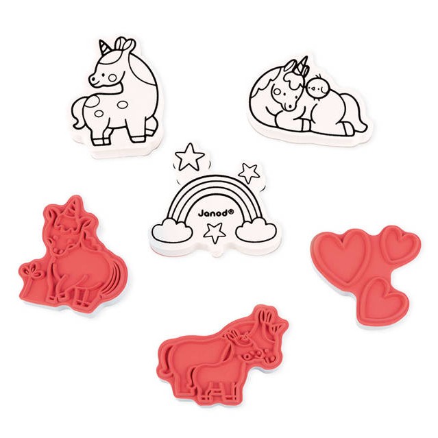Janod Zestaw stempelki Jednorożec 18m+