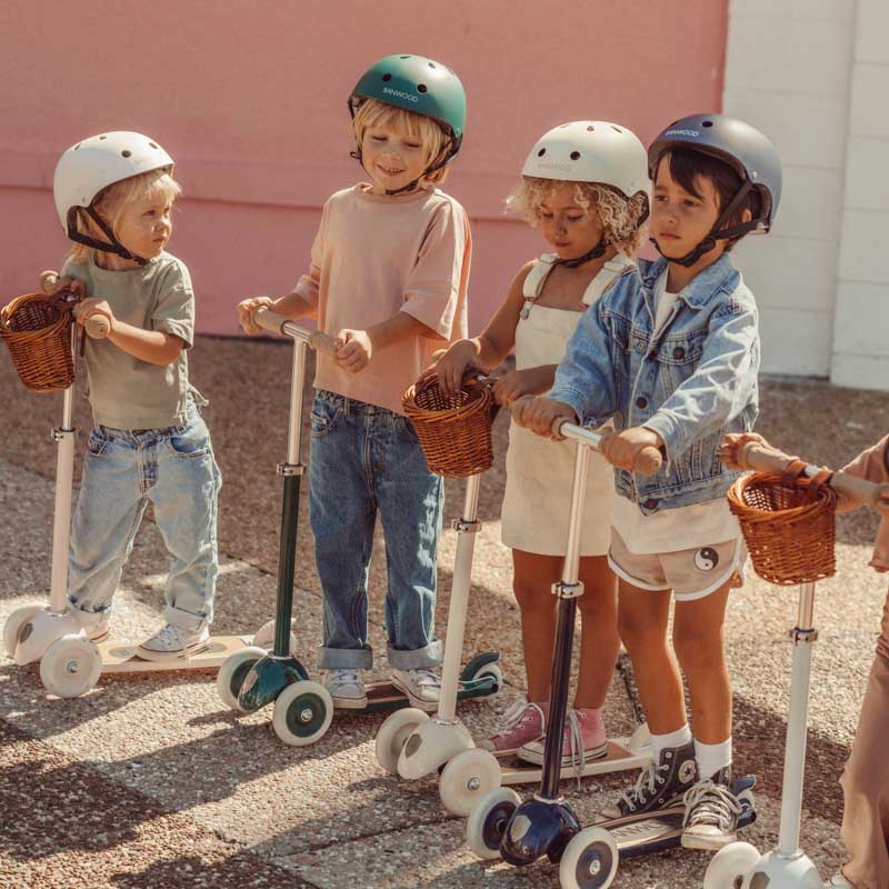 Banwood Kask Rowerowy Dziecięcy Zielony 3-7 lat