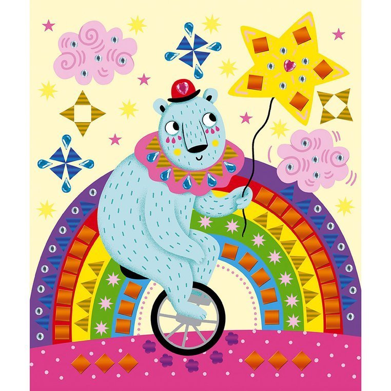 Janod Zestaw Kreatywny Kryształki i Naklejki Fiesta 4+