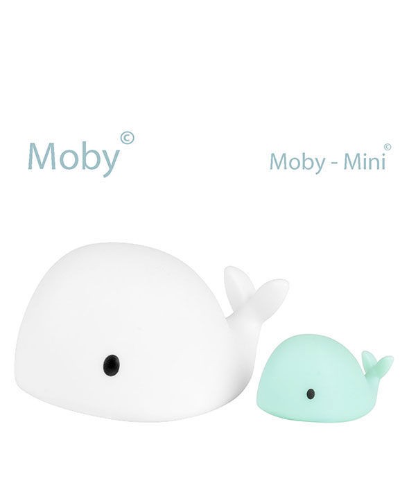 Flow Lampka Nocna LED Moby Mini Wieloryb 3+ Zielona