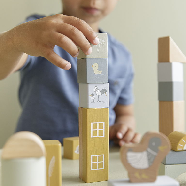 Little Dutch, Zestaw klocków drewnianych Błękit