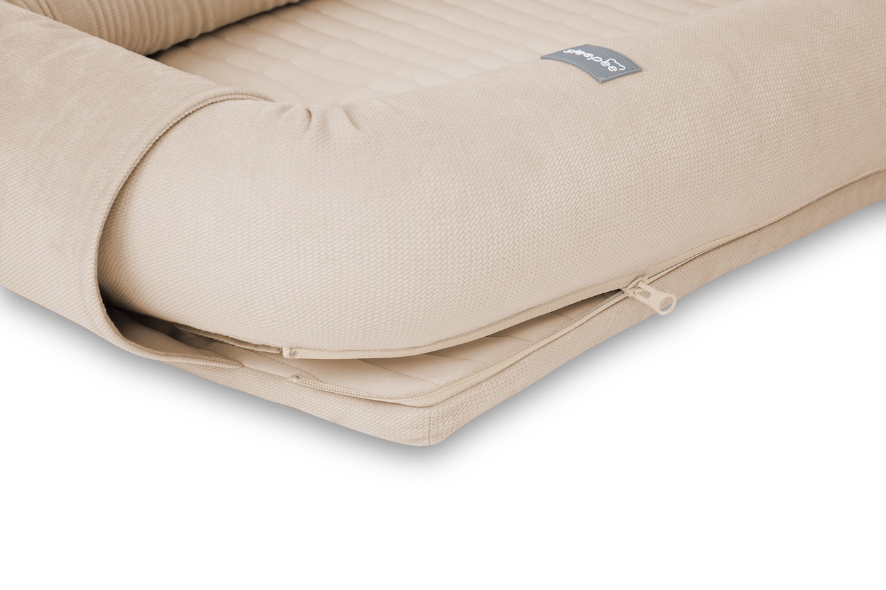 Sleepee Gniazdko Niemowlęce Modularne 2w1 Odpinane Boki Beżowe