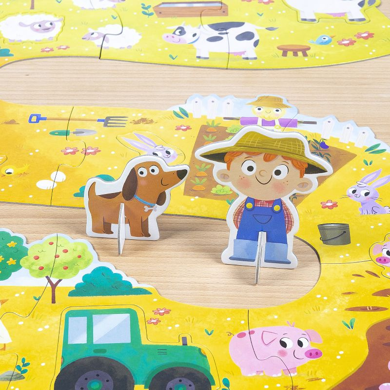 Puzzle dla dzieci XXL Farma Goula