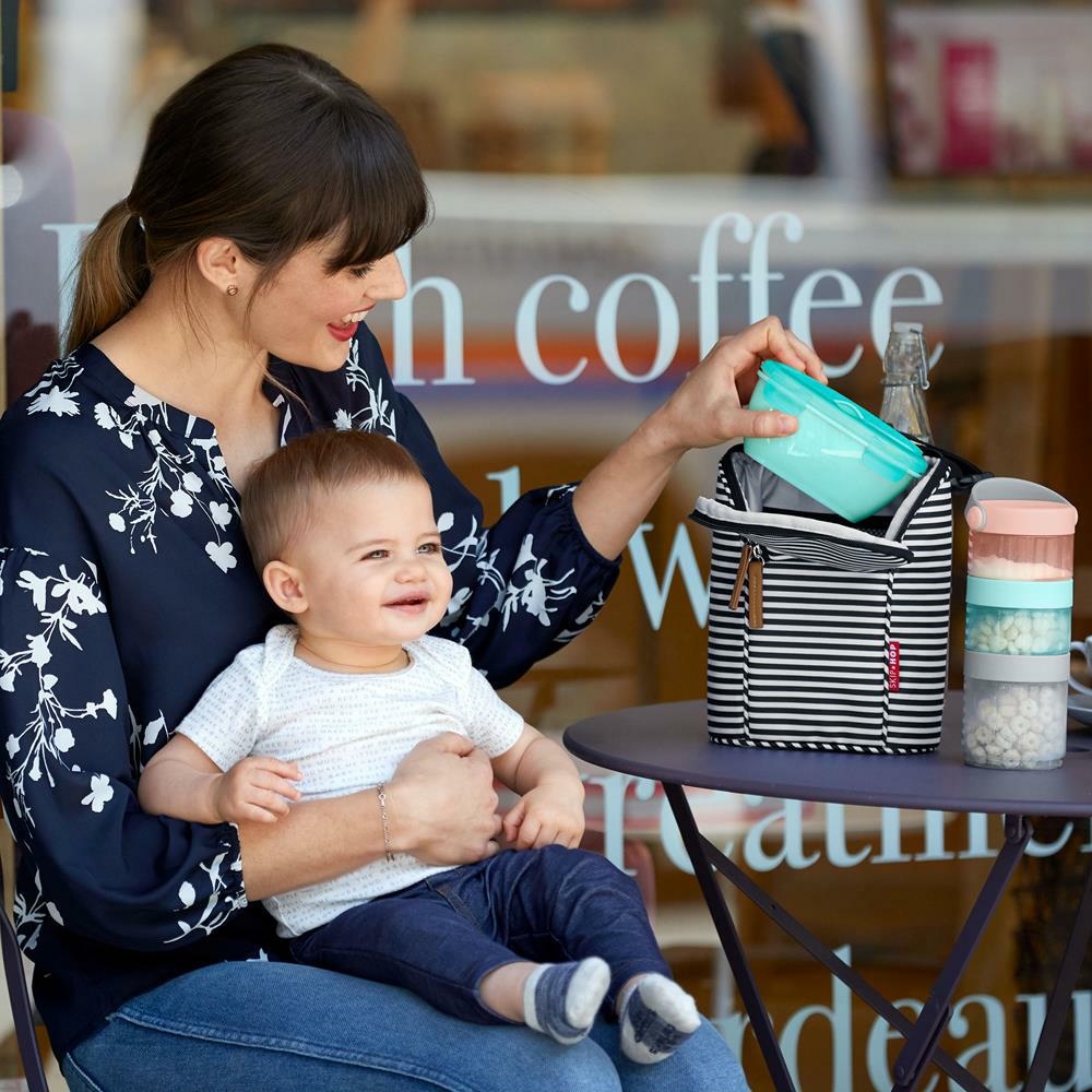 Skip Hop Zestaw Pojemnik + Łyżka Easy-Serve 3m+