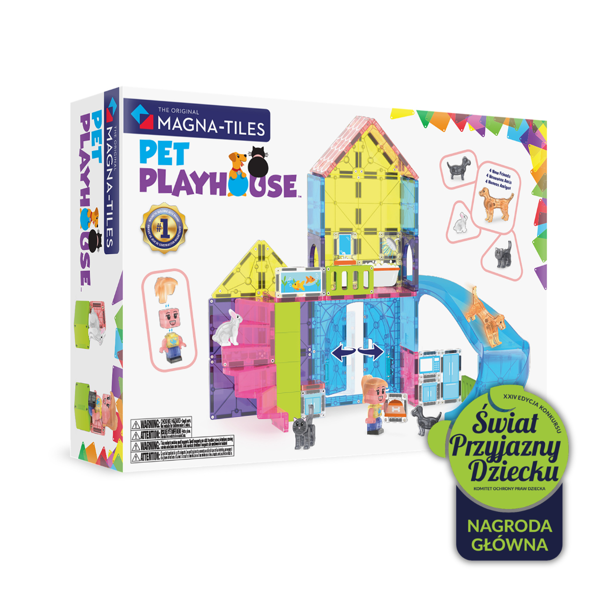MAGNA-TILES Klocki Magnetyczne Pet Playhouse 50 el. 3+