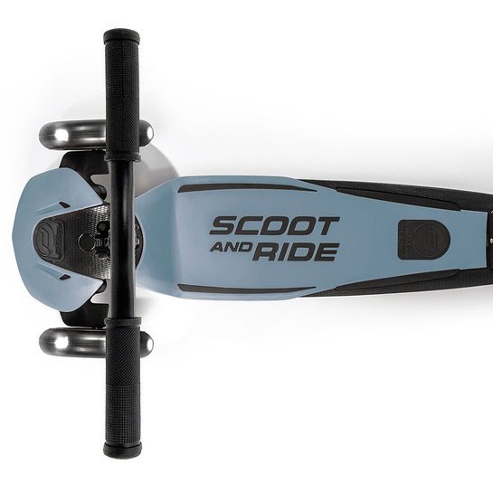 SCOOTANDRIDE Highwaykick 5 LED Hulajnoga trójkołowa balansowa ze świecącymi kółkami 5+ Steel