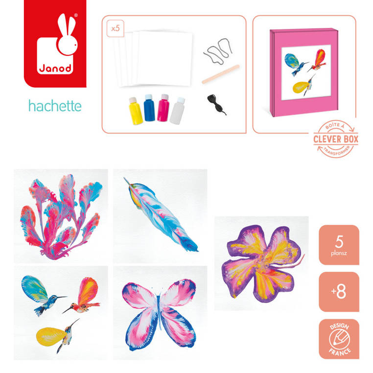 Janod Zestaw Kreatywny Malowanie Łańcuszkiem Kwiaty 8+