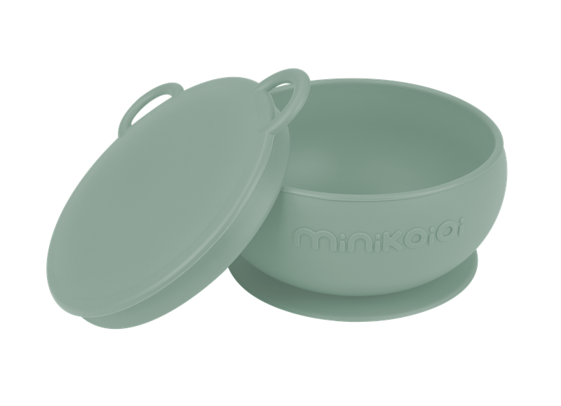 MINIKOIOI Miseczka silikonowa z przyssawką River Green 6m+